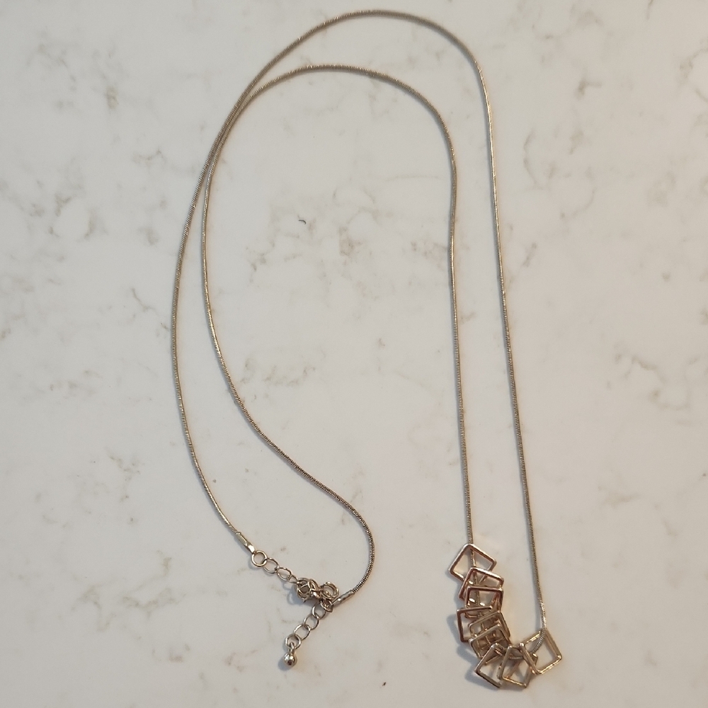 Elegant Gold Tone Geometric Necklace